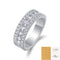 Special-interest Design Non-fading 925 Sterling Plateado Ring Certificate Diamond Band No 5
