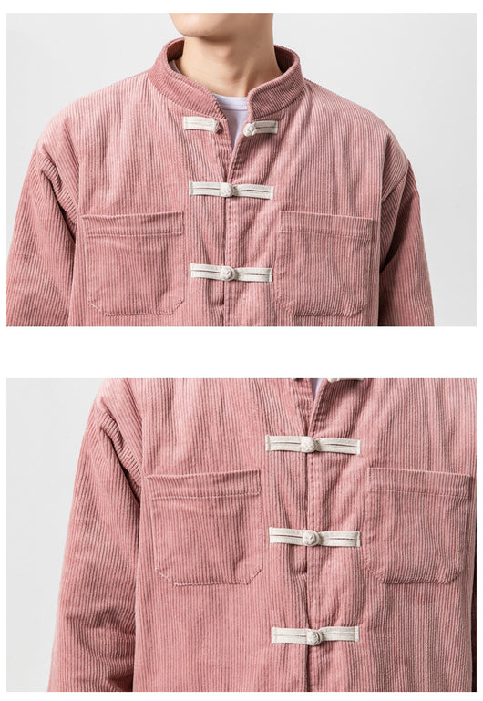 Chaqueta de Algodón Retro Estilo Chino con Cuello Mao para Hombre - Image 13