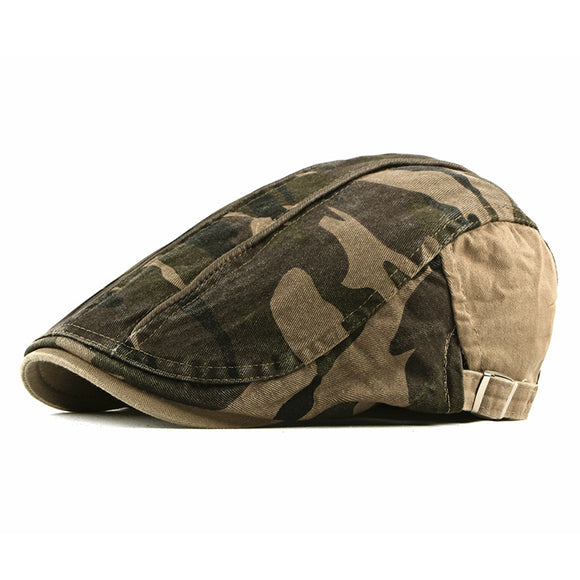 Gorra Béret Camuflaje para Hombre - Estilo Militar Lavable