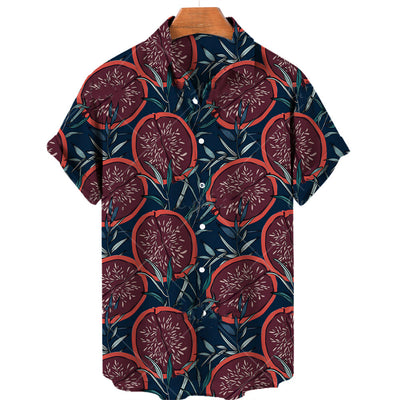 Camisa Hawaiana de Frutas Tropicales para Hombre - Estilo Casual de Verano - Image 5