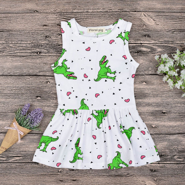 Vestido Infantil Estampado Dinosaurio Diente de Sable - Image 3