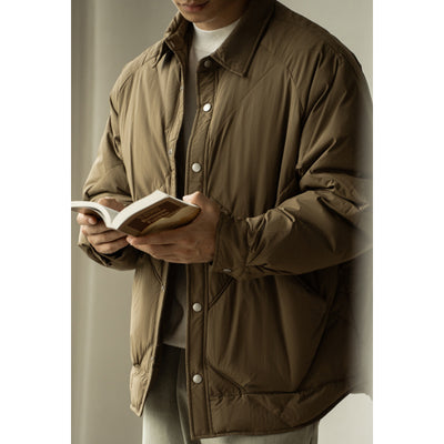 Chaqueta de Invierno Acolchada para Hombre con Cuello Tipo Camisa - Image 6