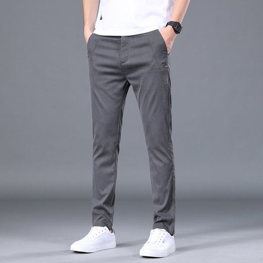 Pantalones Rectos Slim Fit en Tencel para Hombre - Image 8