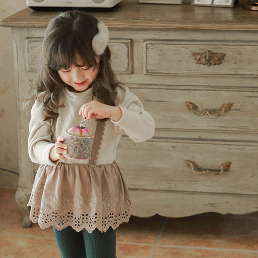 Blusa Estilo Western Falsa Dos Piezas con Camiseta de Terciopelo Delgado para Niñas - Image 7