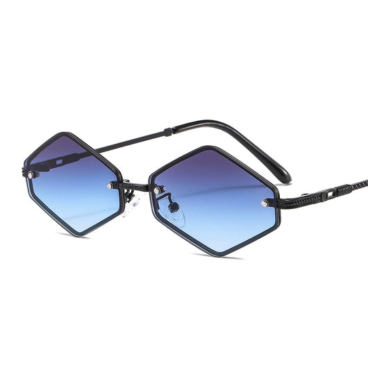 Gafas de Sol sin Marco con Protección UV y Diseño Geométrico Diamante - Image 8
