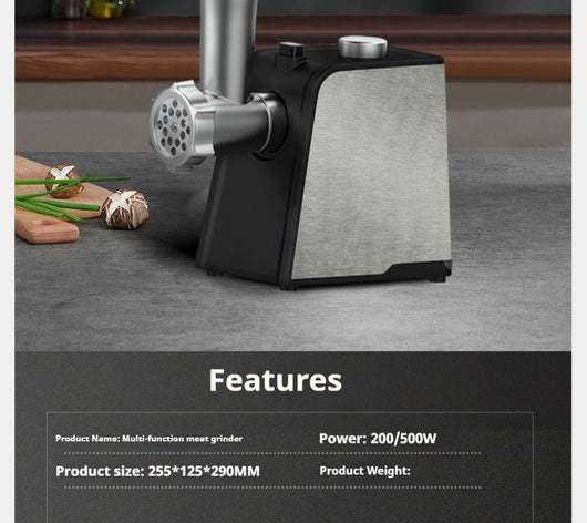 Picadora de Carne Automática de Acero Inoxidable - Trituradora Multiusos para Carne, Ajo y Especias - Image 19