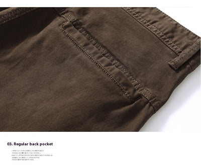 Pantalones de Trabajo Slim Fit Café con Elástico para Hombre - Image 12