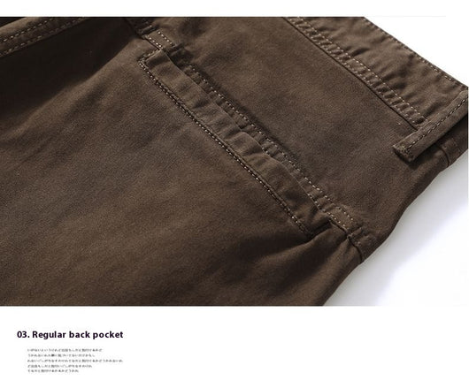 Pantalones de Trabajo Slim Fit Café con Elástico para Hombre - Image 12