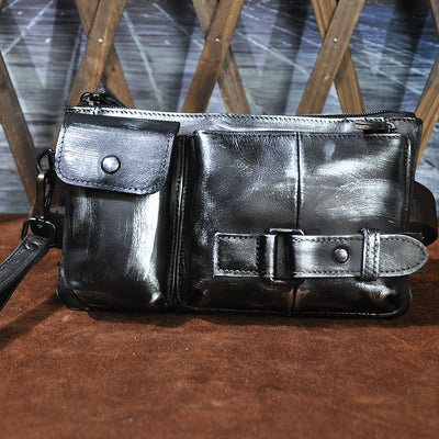 Bolsa de Pecho de Cuero Curtido al Vegetal para Hombre - Estilo Viajero - Image 7