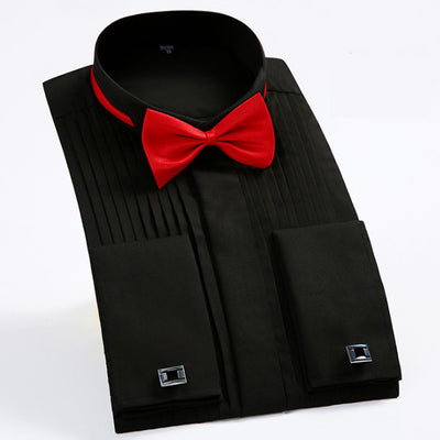Camisa de Vestir Hombre con Puños Franceses y Detalle Cola de Golondrina - Image 4