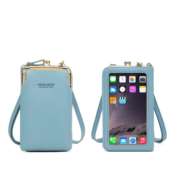 Billetera Vertical de Cuero PU Todo en Uno para Mujer