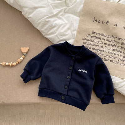 Cardigan Infantil con Forro Polar y Bordado de Letras - Image 12
