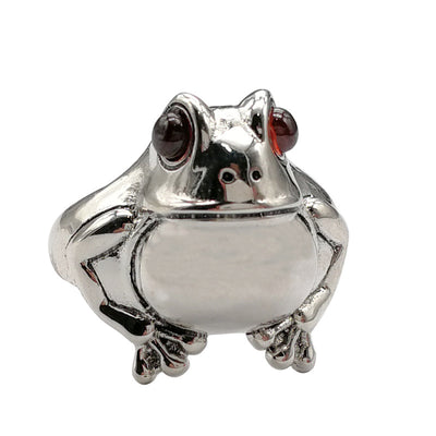 Anillo Vintage de Plata S925 con Diseño de Rana Pulida - Image 7