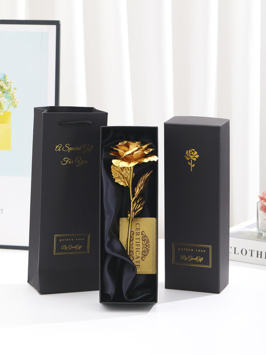 Rosa Dorada con Lámina de Oro - Regalo Creativo Perfecto para Niñas - Image 13