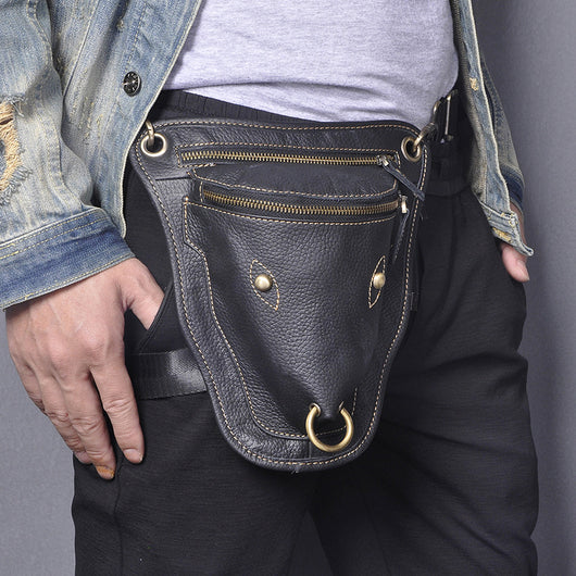 Bolsa de Cintura Retro de Gran Capacidad 7 Pulgadas para Hombre - Image 11