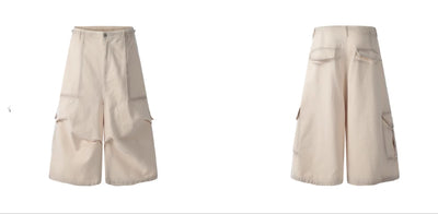 Shorts de Trabajo Vintage Estilo Americano con Bolsillos Grandes - Image 11