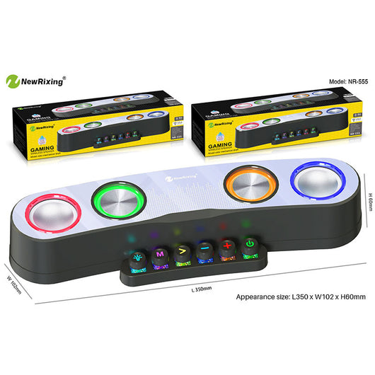 Parlante Gaming Bluetooth Colorido para Escritorio con LED - Image 9