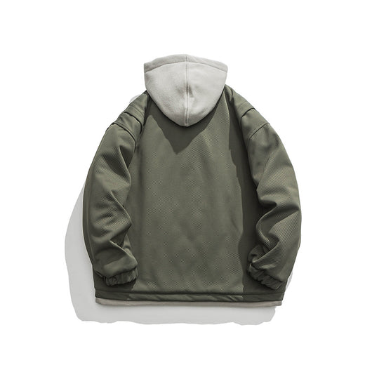 Chamarra Hoodie Retro con Bolsillos 3D y Diseño Desmontable para Hombre - Image 18