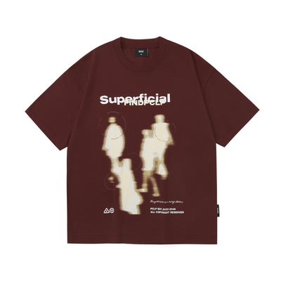 Blusa Suelta con Efecto Desenfoque - Manga Corta Cuello Redondo - Image 12