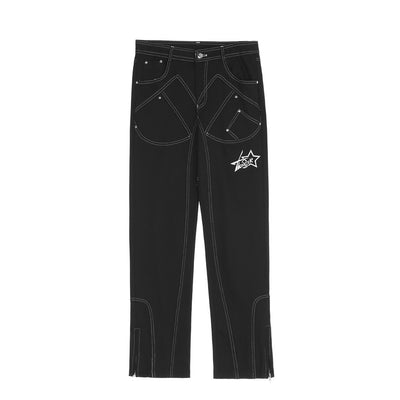 Pantalones Rectos con Aberturas Laterales - Estilo Urbano Casual - Image 20