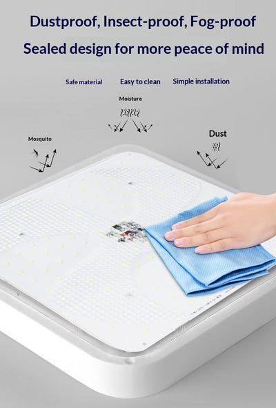 Lámpara Solar Cuadrada de Techo Exterior Resistente al Agua - Image 15