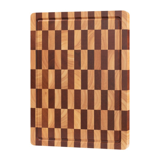 Tabla de Corte de Madera con Diseño Cuadriculado para Frutas y Verduras - Image 4