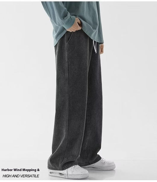 Pantalones Vaqueros Rectos Hombre Primavera Verano Talle Alto Pierna Ancha Urbano - Image 24