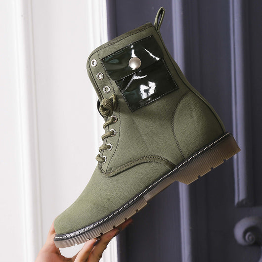 Botas Martin Cortas Estilo Británico para Otoño e Invierno - Image 7