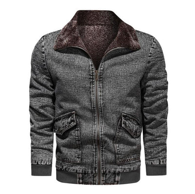 Chaqueta Denim Acolchada Oversize para Hombre Talla Grande - Image 8