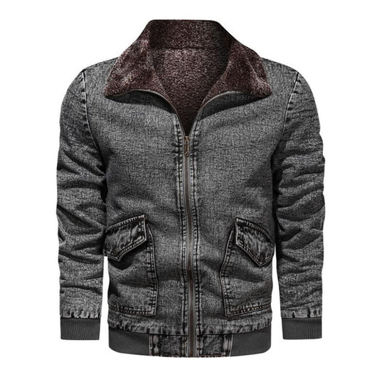 Chaqueta Denim Acolchada Oversize para Hombre Talla Grande - Image 8