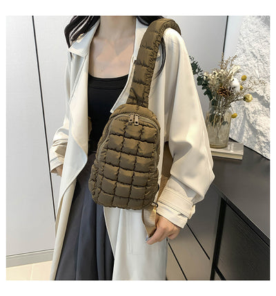 Bolsa Crossbody Acolchada Diamante para Mujer - Diseño Plisado Cloud - Image 27