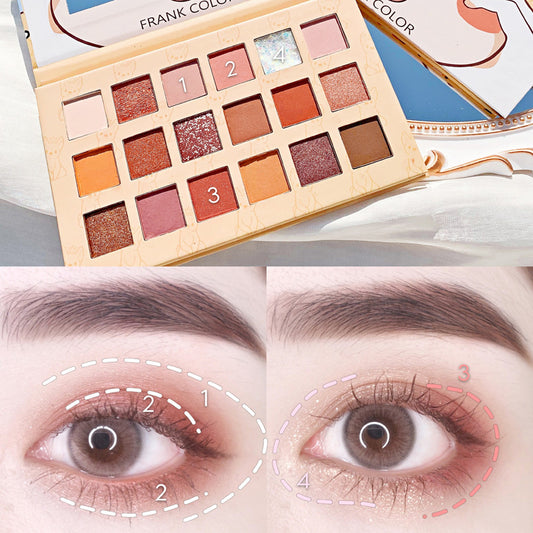 Paleta de Sombras Tierra Mate Perlada para Estudiantes