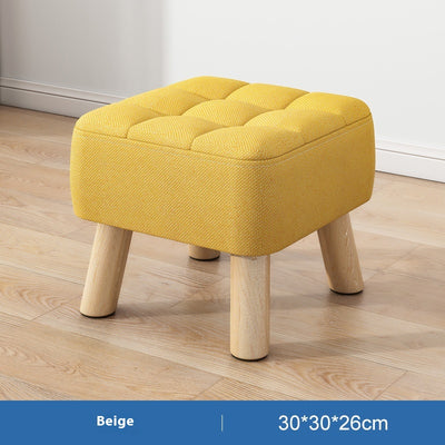Taburete de Madera Maciza Minimalista con Tapizado - Image 24