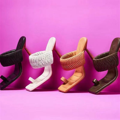 Sandalias Retro de Tacón Alto con Estilo Personalizado - Tendencia Instagram