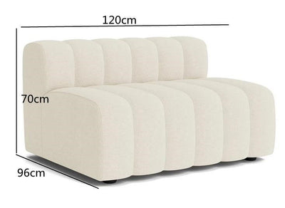 Sofá Curvo de Terciopelo de Cordero - Combinación Modular - Image 8