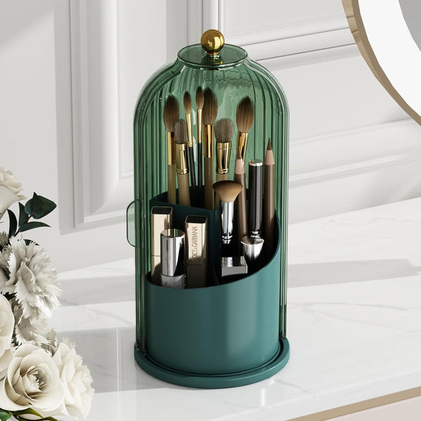 Organizador Giratorio 360° para Brochas de Maquillaje con Tapa Antipolvo - Image 4