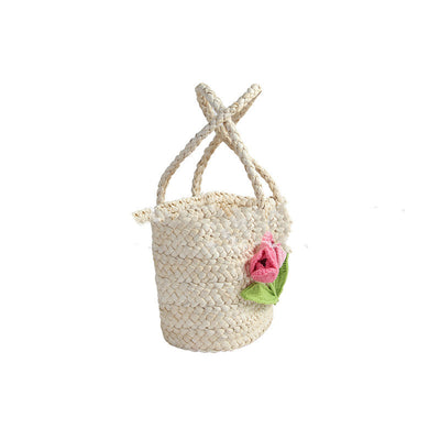 Bolsa de Playa Tulipanes Costeros con Asa de Paja - Image 3