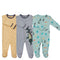 Gray Dinosaur Three Piece Set 0 To 3 Months