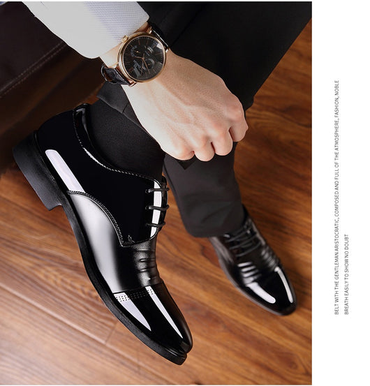 Zapatos Casuales de Novio para Otoño con Aumento de Altura en Negro - Image 11