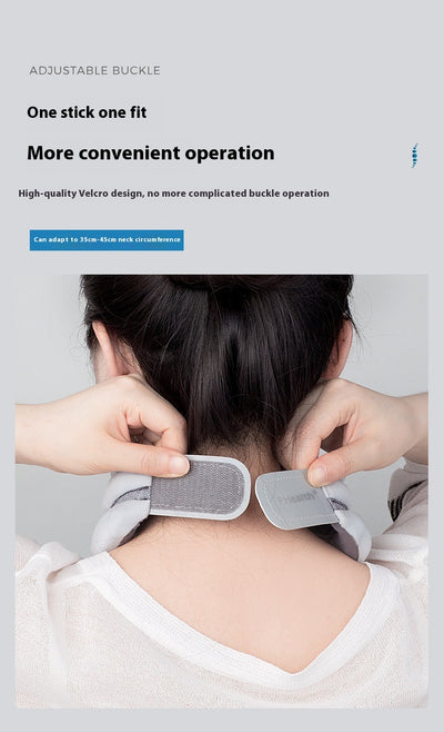 Pink bionic breathable neck guard for cervical vertebra care, designed to prevent bowing and neck leaning forward, shown with a grey storage bag. - Image 11