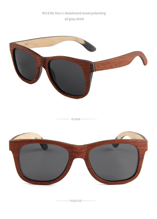 Gafas de Sol Polarizadas con Montura Ovalada y Puente de Madera - Image 15