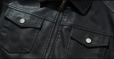 Chaqueta de Cuero para Motocicleta Ouma - Estilo Casual Juvenil - Image 6