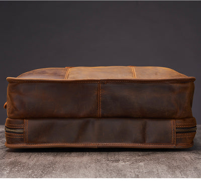 Maletín Ejecutivo de Cuero Crazy Horse Vintage - Gran Capacidad para Hombre - Image 12