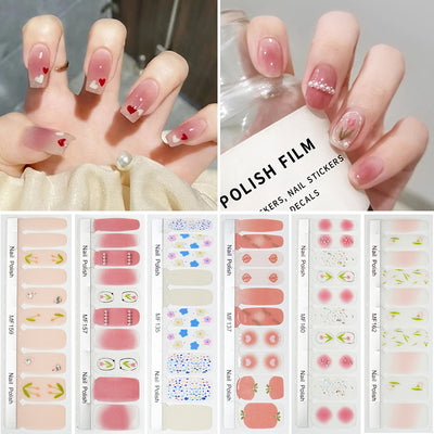 Pegatinas de Uñas Tulipanes Pintados a Mano - Image 58