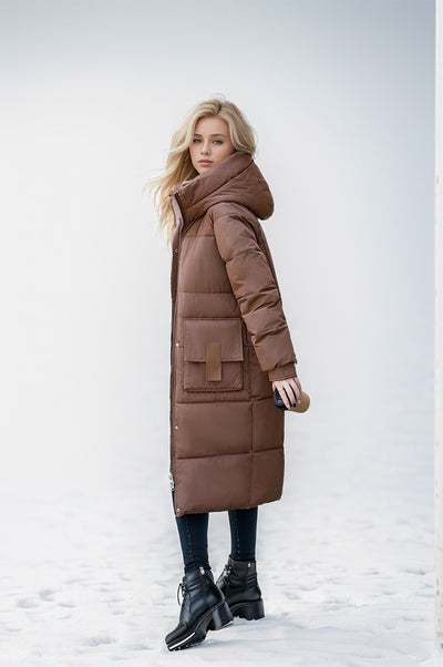 Abrigo de Algodón Grueso Overknee Suelto Premium para Invierno - Image 18