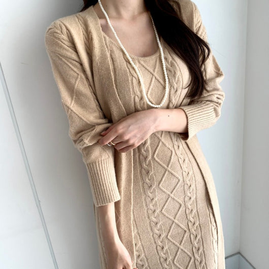 Cardigan de Lino con Vestido Tejido Integrado - Image 7