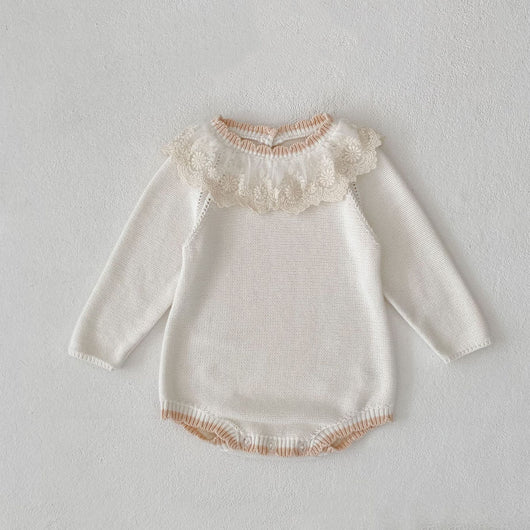 Suéter Infantil Otoño con Cuello de Encaje y Manga Larga - Image 6