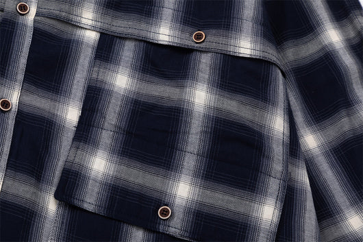 Camisa de Cuadros Americana Retro Manga Larga para Hombre - Image 6