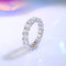 Anillo de Diamantes Cuadrado Pavé en Plata 925 para Mujer