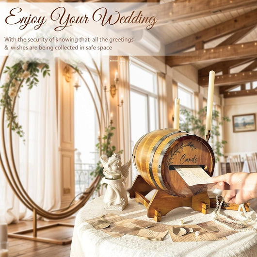 Caja de Regalos Estilo Barril de Vino para Bodas y Eventos - Image 4